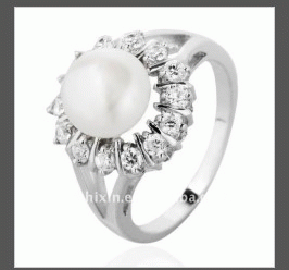 BEST OFFER FROM JXC FACTROY FOR JEWELRY（elegant simple style pearl ring）